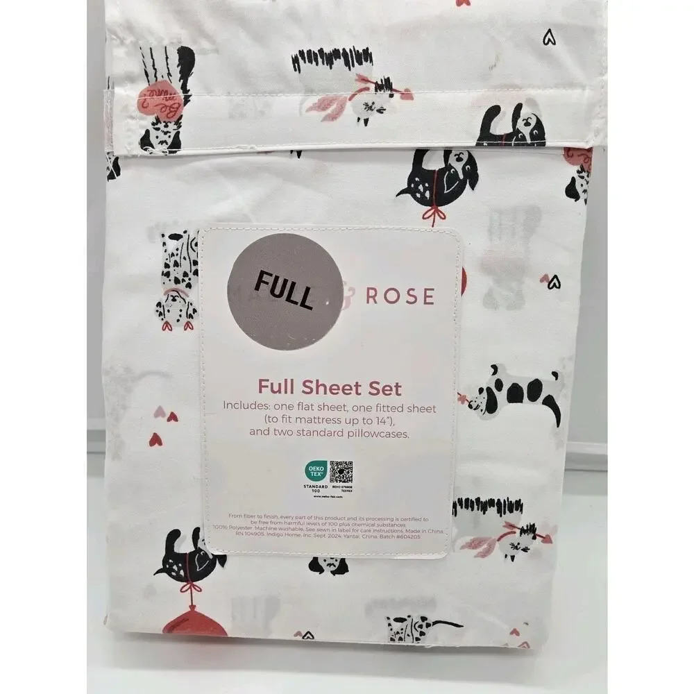 Maeve & Rose FULL Sheet Set Dog Heart PUPPY DOGGY LOVE NEW! Fun